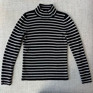 Ralph Lauren Striped Mockneck Ribbed Long Sleeve